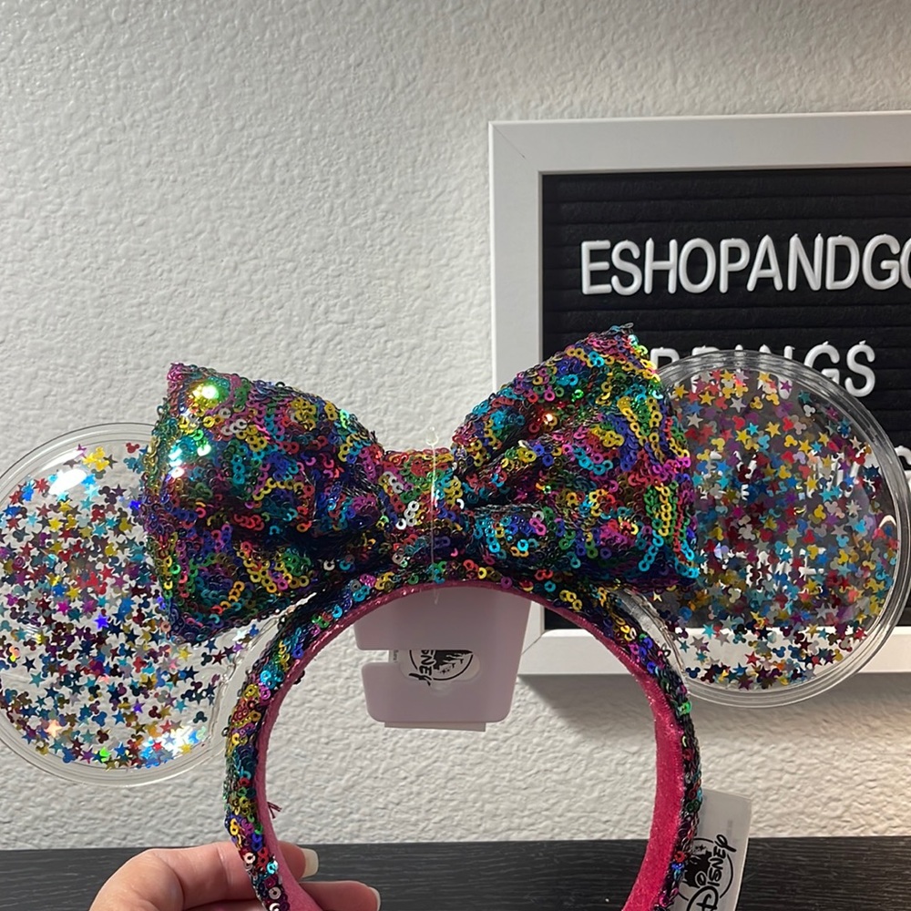 Disney Minnie Ears Confetti Headband Sequin - Picture 6 of 6